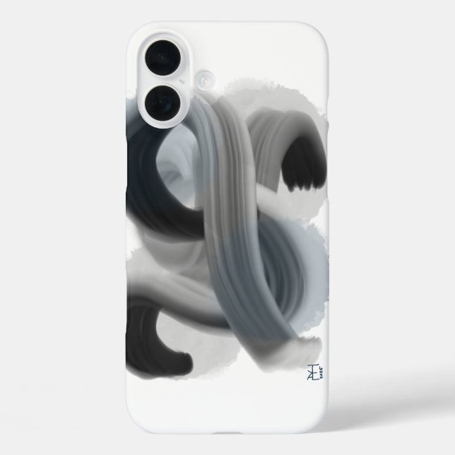 Minimalistischer Abstrakter Art iPhone 16 Plus Fal Hülle (Rückseite)