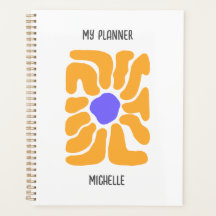 Minimalistischer Abstrakter Boho-Blume-Planer