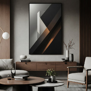 Minimalistischer abstrakter dunkler Beton Leinwanddruck