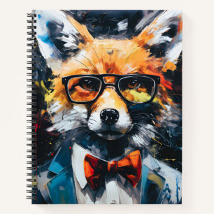 Minimalistischer Abstrakter Fuchs Notizbuch