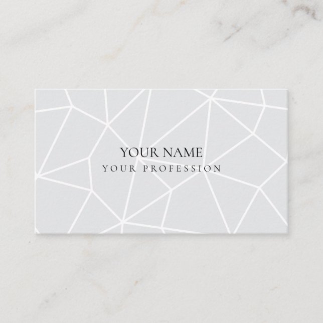 Minimalistischer abstrakter geometrischer blauer H Visitenkarte (Vorderseite)