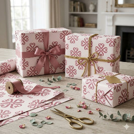 Minimalistischer abstrakter geometrischer Roségold Geschenkpapier