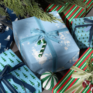 Minimalistischer abstrakter grüner schicker Weihna Geschenkpapier