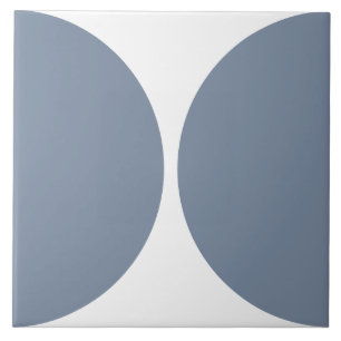 Minimalistischer Abstrakter Kreis Form blau und we Fliese