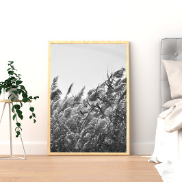 Minimalistischer abstrakter Naturdruck schwarz und Poster