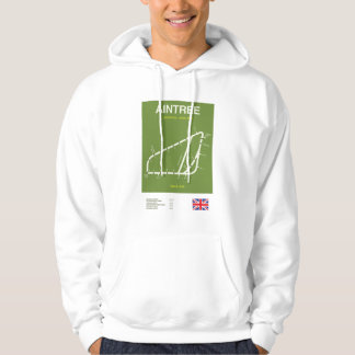 Minimalistischer Aintree Pferderennen-Linien-Print Hoodie