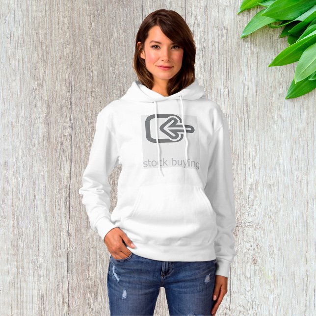 Minimalistischer Aktienkauf Modernes Finanzsymbol Hoodie (Von Creator hochgeladen)