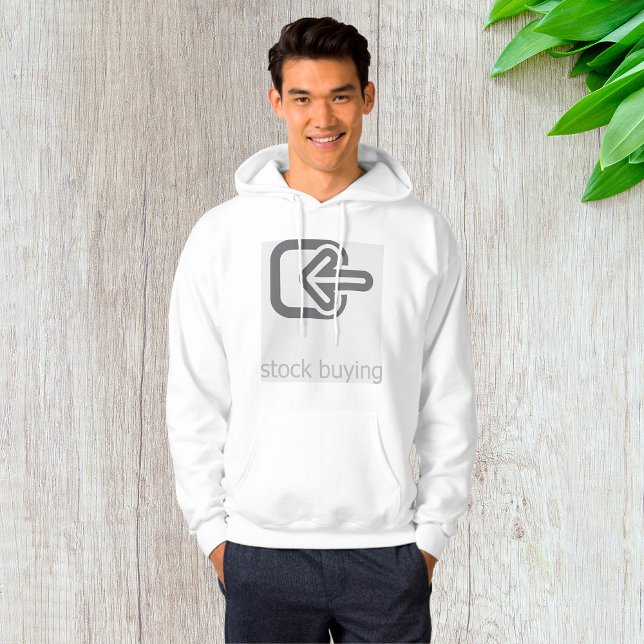 Minimalistischer Aktienkauf Modernes Finanzsymbol Hoodie (Von Creator hochgeladen)