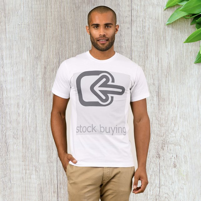Minimalistischer Aktienkauf Modernes Finanzsymbol T-Shirt (Von Creator hochgeladen)