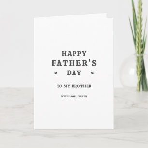 Minimalistischer Alles Gute zum Vatertag Bruder Karte