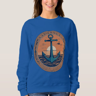 Minimalistischer Anker - Symbol der Festigkeitsges Sweatshirt