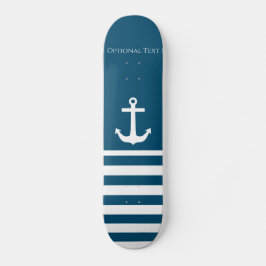 Minimalistischer Anker und Streifen Skateboard