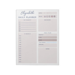 Minimalistischer anpassbarer To-Do-Liste Tagesplan Notizblock
