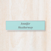Minimalistischer Aqua-Blau-individuelle Name