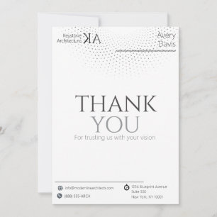 Minimalistischer Architekt Vielen Dank, Ihr Card B Karte