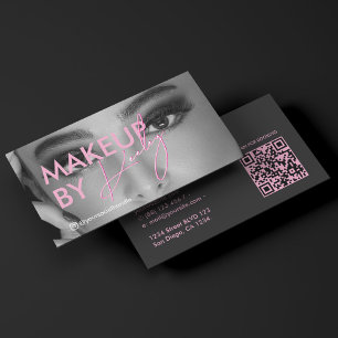 Minimalistischer ästhetischer Pink Black Wimpern M Visitenkarte