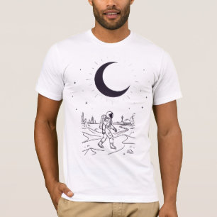 Minimalistischer Astronaut Lunar Explorer Grafikde T-Shirt