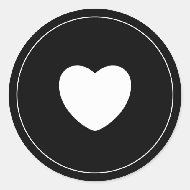 Minimalistischer Aufkleber | Schwarz (Vorderseite)