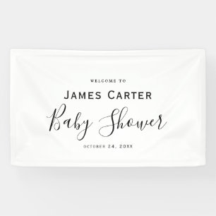 Minimalistischer Baby Shower Willkommensgruß Banner