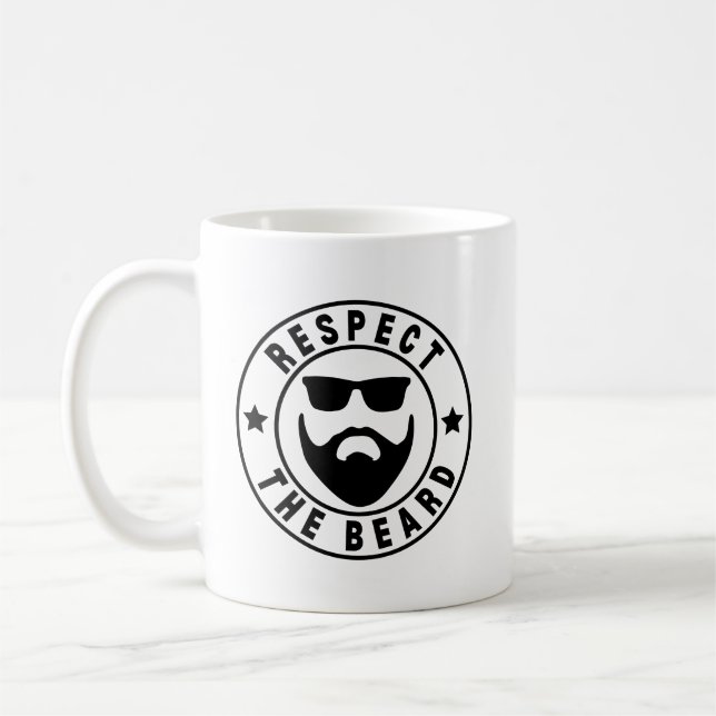 Minimalistischer Bart Kaffeetasse (Links)