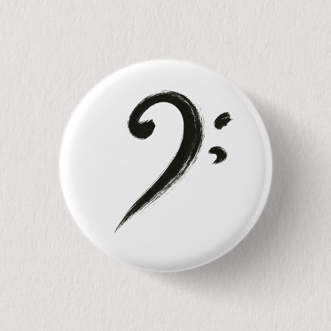 Minimalistischer Bass Clef - Symbol für Farbpinsel Button (Vorderseite)