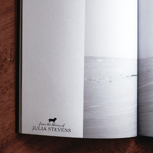 Minimalistischer Basset-Hund Gummistempel