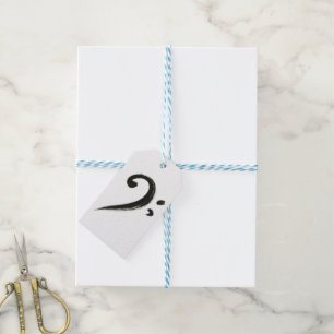 Minimalistischer Bassschlüssel – Musiksymbol Tinte Geschenkanhänger