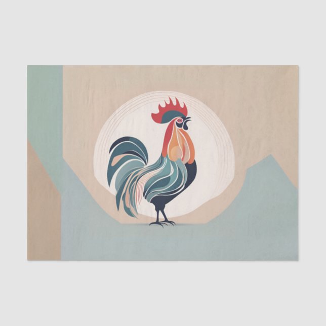 Minimalistischer Bauernhof Seidenpapier (Vorderseite)
