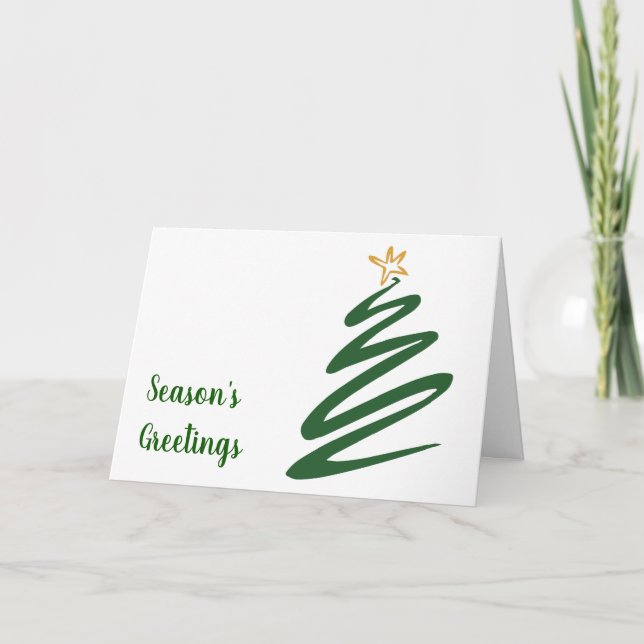 Minimalistischer Baum Karte (Vorderseite)