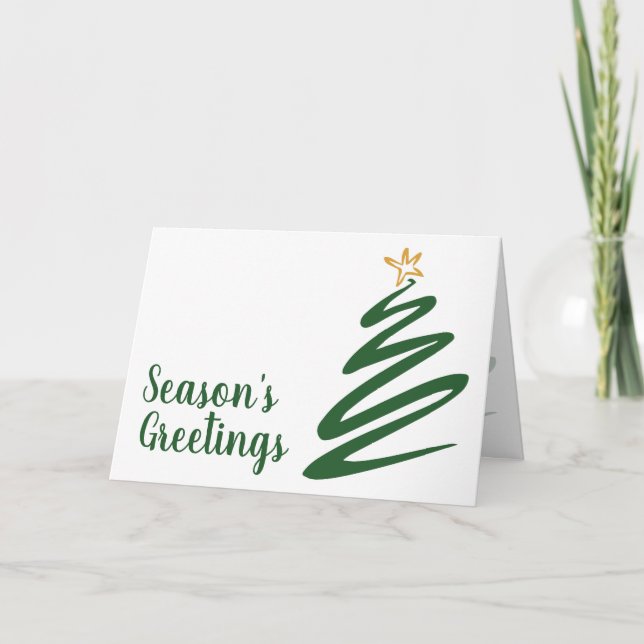 Minimalistischer Baum Karte (Vorderseite)