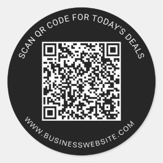 Minimalistischer benutzerdefinierter Geschäfts-QR- Runder Aufkleber