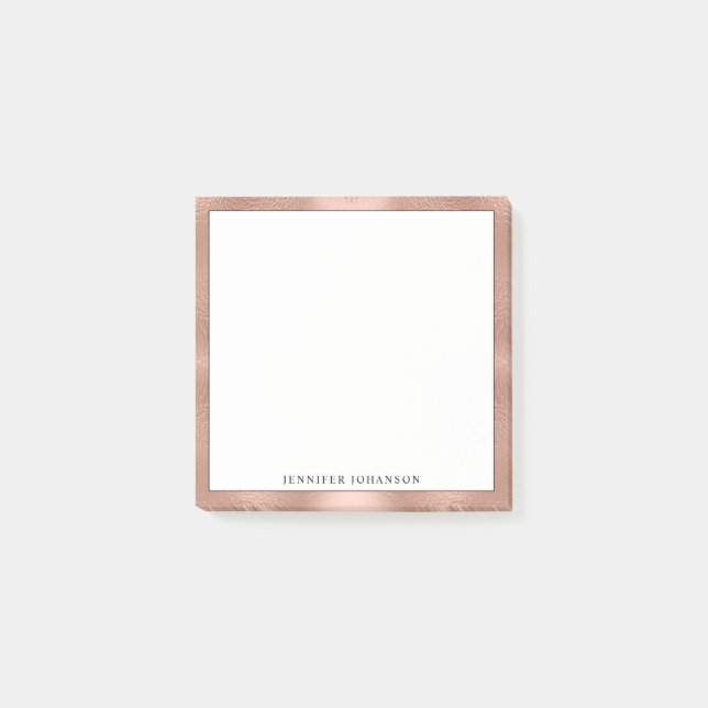 Minimalistischer benutzerdefinierter Name Professi Post-it Klebezettel (Vorderseite)