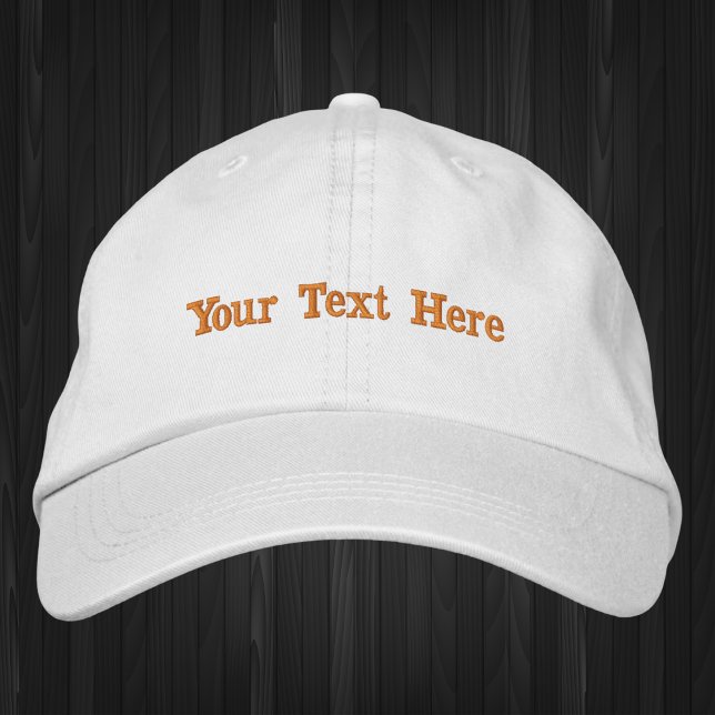 Minimalistischer benutzerdefinierter Text Bestickte Baseballkappe (Von Creator hochgeladen)