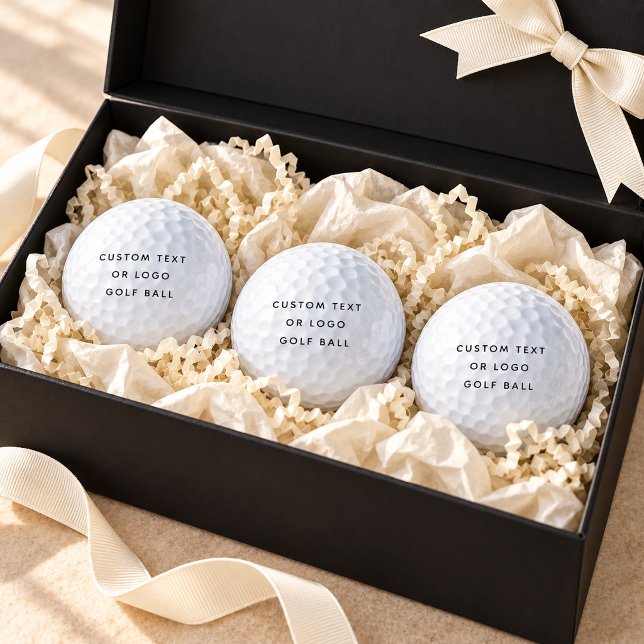 Minimalistischer benutzerdefinierter Text oder Log Golfball (Von Creator hochgeladen)