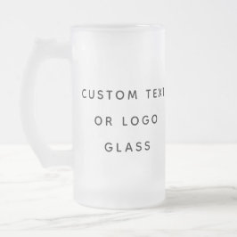 Minimalistischer benutzerdefinierter Text oder Log Mattglas Bierglas