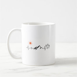 minimalistischer Berg Kaffeetasse