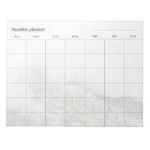 Minimalistischer Berg-Monatsplaner, anpassbarer Ti