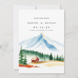 Minimalistischer Berg Save The Date