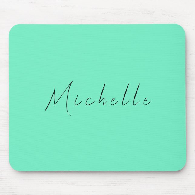 Minimalistischer Beruflicher Name Handschriftlich Mousepad (Vorne)