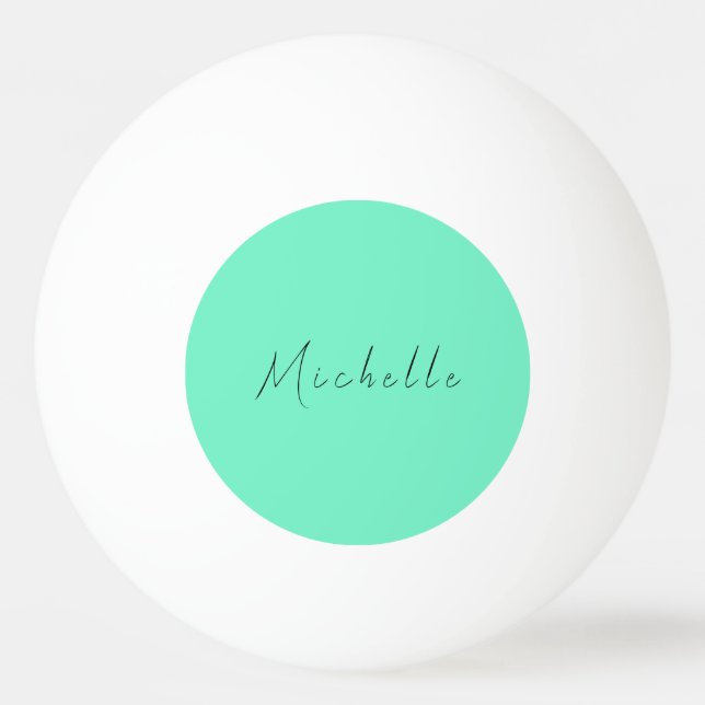 Minimalistischer Beruflicher Name Handschriftlich Tischtennisball (Vorderseite)