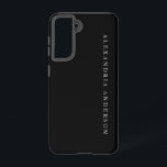 Minimalistischer Beruflicher Name Schwarz Samsung Galaxy Hülle<br><div class="desc">Dieses minimalistische und moderne Handy-Gehäuse zeigt Ihren Namen auf einem schwarzen Hintergrund. Personalisieren Sie Ihre Bedürfnisse. Mehr passende Produkte finden Sie in meinem Geschäft.</div>