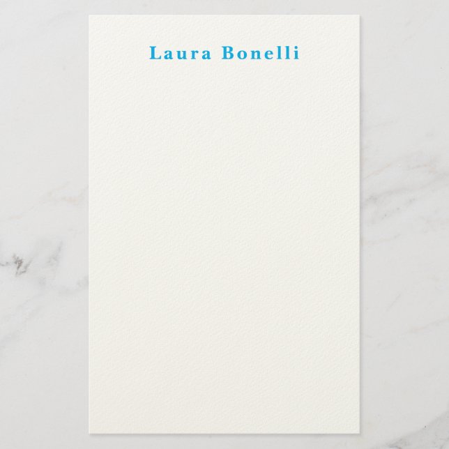 Minimalistischer Beruflicher Schlichter Name Briefpapier (Vorderseite)