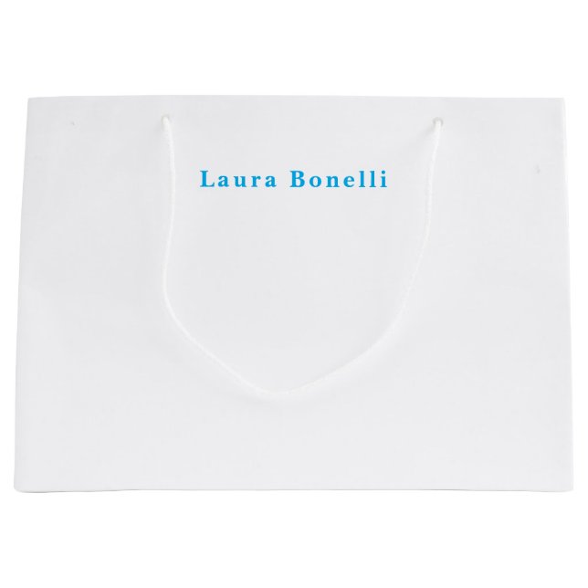 Minimalistischer Beruflicher Schlichter Name Große Geschenktüte (Vorderseite)