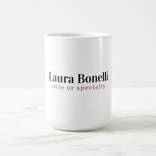 Minimalistischer Beruflicher Schlichter Name Kaffeetasse