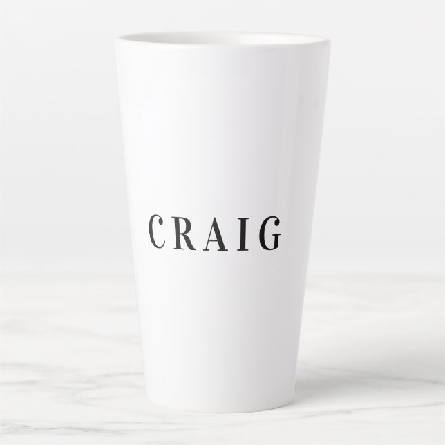 Minimalistischer Beruflicher Schlichter Name Milchtasse (Vorderseite)