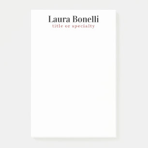 Minimalistischer Beruflicher Schlichter Name Post-it Klebezettel