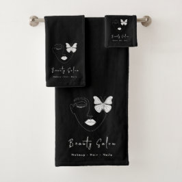 Minimalistischer Beruflicher Schönheitssalon Schwa Badhandtuch Set