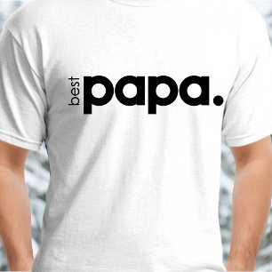 Minimalistischer "Best Papa"-T - Shirt