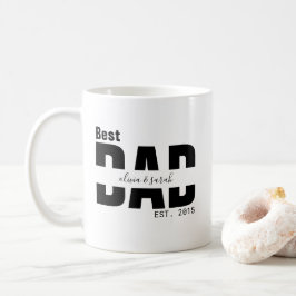 Minimalistischer bester Vater je etablierter Vater Kaffeetasse