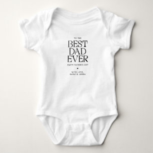 Minimalistischer bester Vater je Moderner Vatertag Baby Strampler